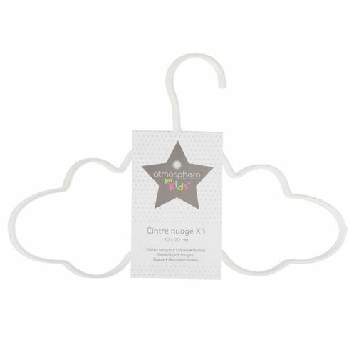 Perchas Atmosphera 29,8 x 21 x 0,4 cm Metal Nubes Multicolor 3 Piezas