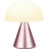 Lámpara de mesa Lexon Mina M Batería recargable LED RGB Rosa claro ABS