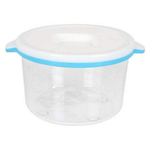 Fiambrera Redonda con Tapa White & blue 250 ml