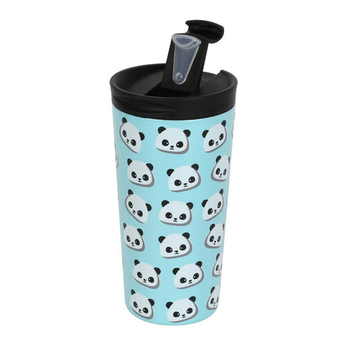 Taza Termo con Tapa iTotal Doble pared Azul Oso Panda Acero Inoxidable 350 ml