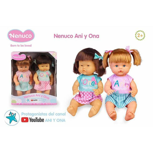 Muñeco Bebé Famosa Ani & Ona 35 cm 2 Piezas