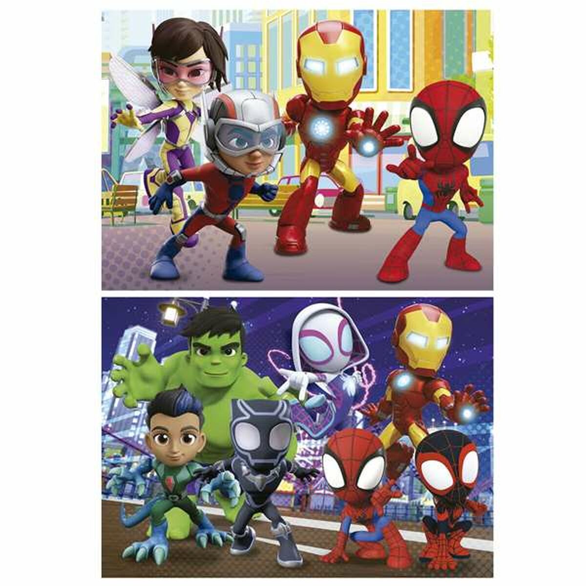 Set de 2 Puzzles Educa Spidey Amazing Friends – Tiendalium