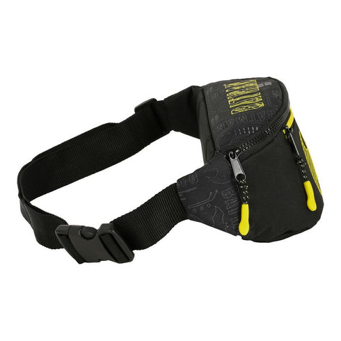 Riñonera Batman Comix Negro Amarillo (23 x 12 x 9 cm)