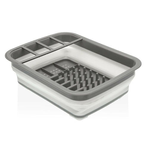 Escurridor para Fregadero Versa Gris Plegable Polipropileno