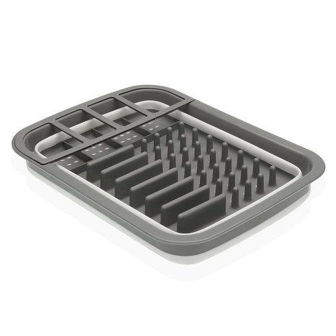 Escurridor para Fregadero Versa Gris Plegable Polipropileno
