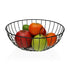 Frutero Versa Bistro Negro Metal Acero Madera MDF 28 x 10 x 28 cm