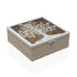 Caja para Infusiones Versa Árbol Metal Madera MDF 16,5 x 16,5 x 6 cm
