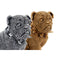 Figura Decorativa DKD Home Decor Dorado Plateado Perro Loft 20,5 x 14,5 x 22 cm (2 Unidades)