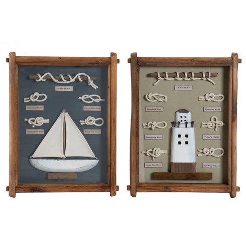 Cuadro DKD Home Decor 34 x 4 x 46 cm Nudo Mediterráneo (2 Unidades)
