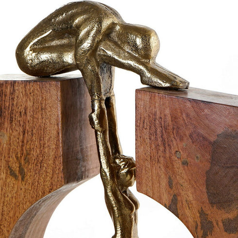 Figura Decorativa DKD Home Decor Aluminio Madera de mango (25 x 7.5 x 39 cm)