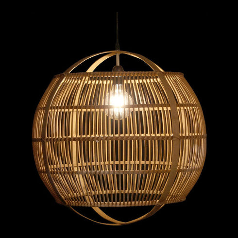 Lámpara de Techo DKD Home Decor 55,5 x 55,5 x 55 cm Natural Bambú 220 V 50 W