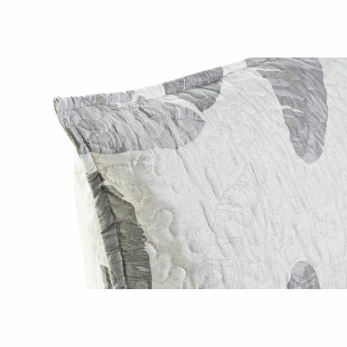 Cojín DKD Home Decor 8424001814572 Blanco Gris Rectangular Flor Tropical 60 x 10 x 40 cm