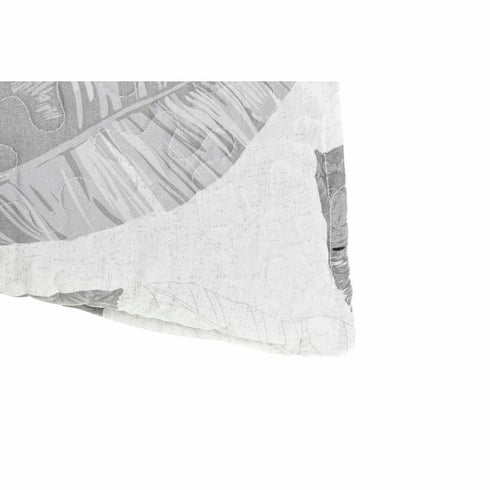 Cojín DKD Home Decor 8424001814572 Blanco Gris Rectangular Flor Tropical 60 x 10 x 40 cm