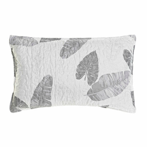 Cojín DKD Home Decor 8424001814572 Blanco Gris Rectangular Flor Tropical 60 x 10 x 40 cm