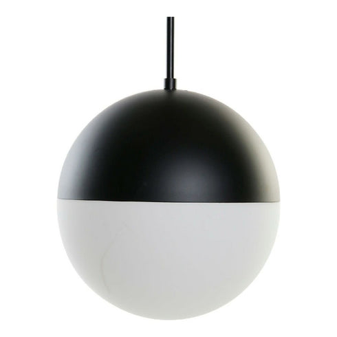 Lámpara de Techo DKD Home Decor Blanco Negro Metal Cristal 220 V 50 W (30 x 30 x 60 cm)