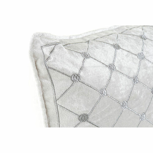 Cojín DKD Home Decor 8424001850334 Gris 50 x 10 x 30 cm Blanco Rombos