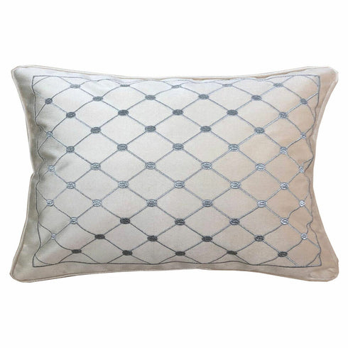Cojín DKD Home Decor 8424001850334 Gris 50 x 10 x 30 cm Blanco Rombos