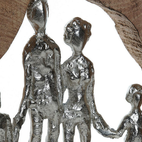 Figura Decorativa DKD Home Decor 29,5 x 6,5 x 28,5 cm Plateado Marrón Moderno