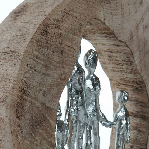 Figura Decorativa DKD Home Decor 29,5 x 6,5 x 28,5 cm Plateado Marrón Moderno