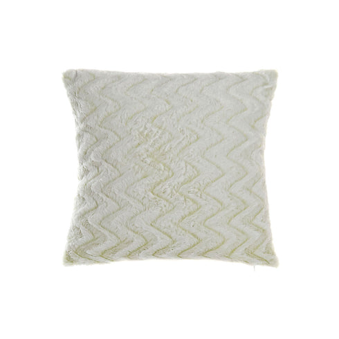 Cojín DKD Home Decor Blanco Cuadrada Zig-zag Alpino 45 x 10 x 45 cm