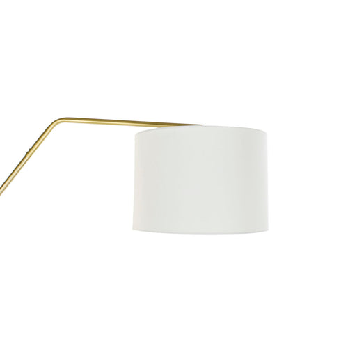 Lámpara de Pie DKD Home Decor 91 x 31 x 196 cm Dorado Metal Naranja Blanco Plástico 220 V 50 W