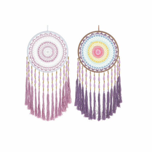 Atrapasueños DKD Home Decor Flecos Boho 32 x 2 x 85 cm