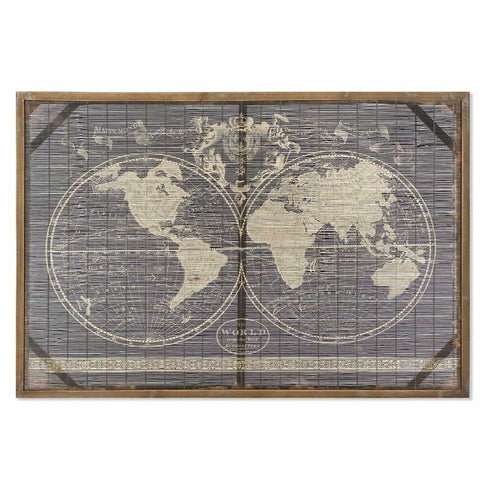 Cuadro DKD Home Decor S3017928 Mapamundi (120 x 4 x 80 cm)