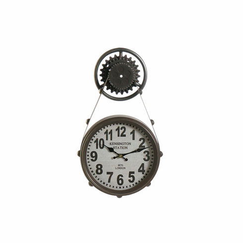 Reloj de Pared DKD Home Decor Cristal Negro Hierro (33 x 8 x 58 cm)