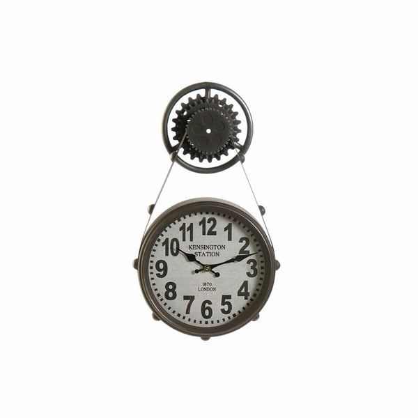 Reloj de Pared DKD Home Decor Cristal Negro Hierro (33 x 8 x 58 cm)
