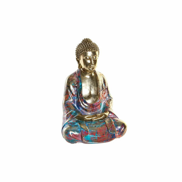Figura Decorativa DKD Home Decor 22 x 17,5 x 32 cm Dorado Buda Multicolor Oriental