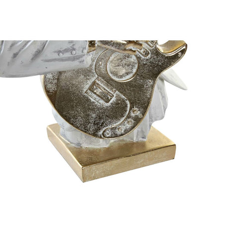 Figura Decorativa DKD Home Decor 45 x 29 x 50 cm Dorado Blanco Músico