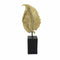 Figura Decorativa DKD Home Decor Negro Dorado Hoja de planta 13,5 x 7 x 36 cm