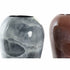 Jarrón DKD Home Decor Gris 24 x 24 x 45 cm Marrón oscuro Moderno Lacado (2 Unidades)