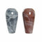 Jarrón DKD Home Decor Gris 24 x 24 x 45 cm Marrón oscuro Moderno Lacado (2 Unidades)