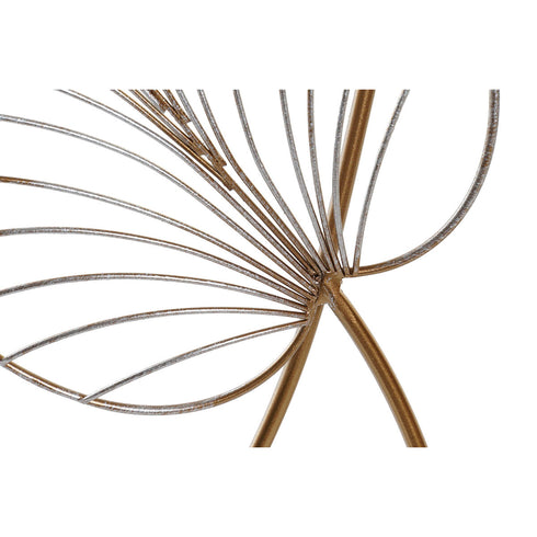Decoración de Pared DKD Home Decor 50,5 x 2 x 67,5 cm Dorado Hoja de planta