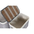 Juego de Cestas DKD Home Decor Beige Gris Bambú Madera MDF 51 x 35 x 33 cm (6 Piezas)
