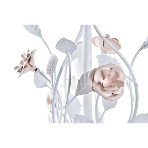 Lámpara de Techo DKD Home Decor 25W Rosa Blanco 220 V (49 x 47 x 37 cm)