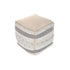 Cojín DKD Home Decor De suelo Rayas Gris Poliéster Algodón Aluminio Blanco (50 x 50 x 50 cm)