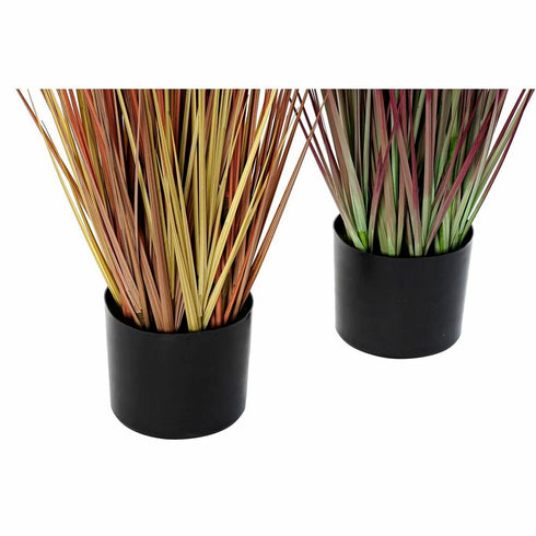 Planta Decorativa DKD Home Decor Naranja Polietileno Burdeos PVC 20 x 20 x 120 cm (2 Unidades)