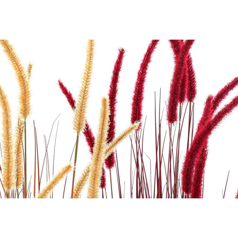 Planta Decorativa DKD Home Decor Naranja Polietileno Burdeos PVC 20 x 20 x 120 cm (2 Unidades)