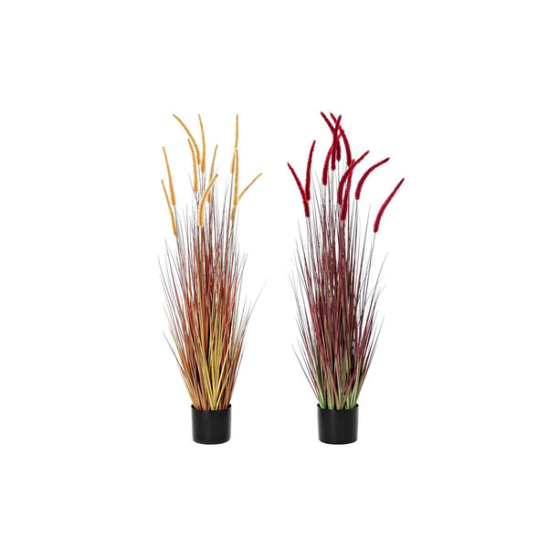 Planta Decorativa DKD Home Decor Naranja Polietileno Burdeos PVC 20 x 20 x 120 cm (2 Unidades)