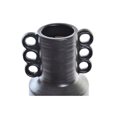 Jarrón DKD Home Decor Negro Porcelana Moderno 15 x 15 x 32 cm
