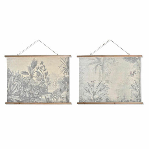 Cuadro DKD Home Decor Tropical 100 x 2 x 75 cm (2 Unidades)