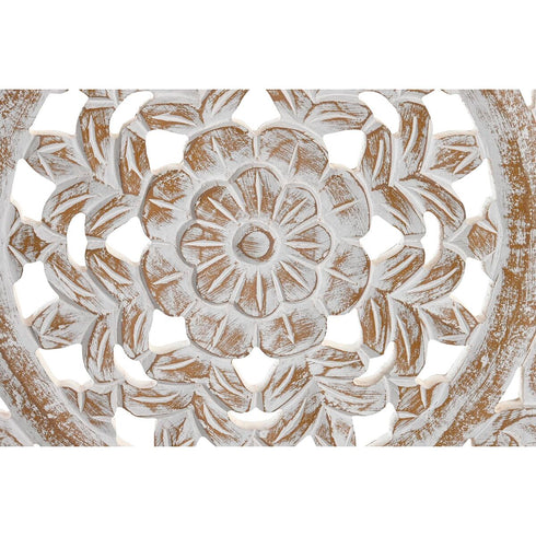 Decoración de Pared DKD Home Decor 30 x 2 x 90 cm Acabado envejecido Blanco Romántico