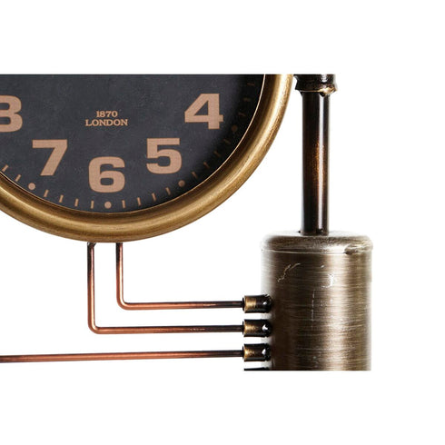 Reloj de Pared DKD Home Decor Válvulas 37,5 x 11 x 59 cm Cristal Hierro (2 Unidades)