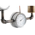 Reloj de Pared DKD Home Decor Válvulas 37,5 x 11 x 59 cm Cristal Hierro (2 Unidades)