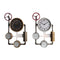 Reloj de Pared DKD Home Decor Válvulas 37,5 x 11 x 59 cm Cristal Hierro (2 Unidades)