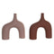 Jarrón DKD Home Decor Rosa Terracota Aluminio 29 x 9 x 30,5 cm (2 Unidades)