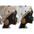 Figura Decorativa DKD Home Decor 18 x 10,5 x 33 cm Beige Dorado Marrón Blanco Colonial Africana (2 Unidades)