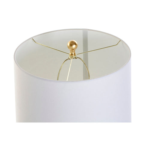 Lámpara de mesa DKD Home Decor Blanco Dorado PVC Metal 60 W 220 V 40,5 x 40,5 x 74,5 cm
